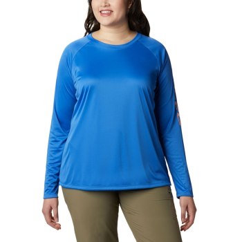 Dámské Mikiny Columbia PFG Tidal II Long Sleeve Plus Size Blankyt Světle Koralove ISZXME793